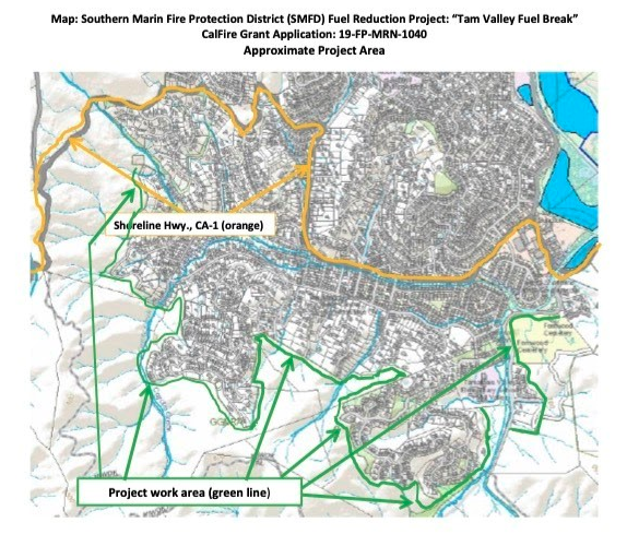 Tam Valley Fuel Break Project Phase 2 Map