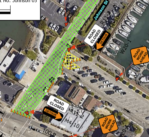 Sausalito Road Closure_Oct 26_22 map image