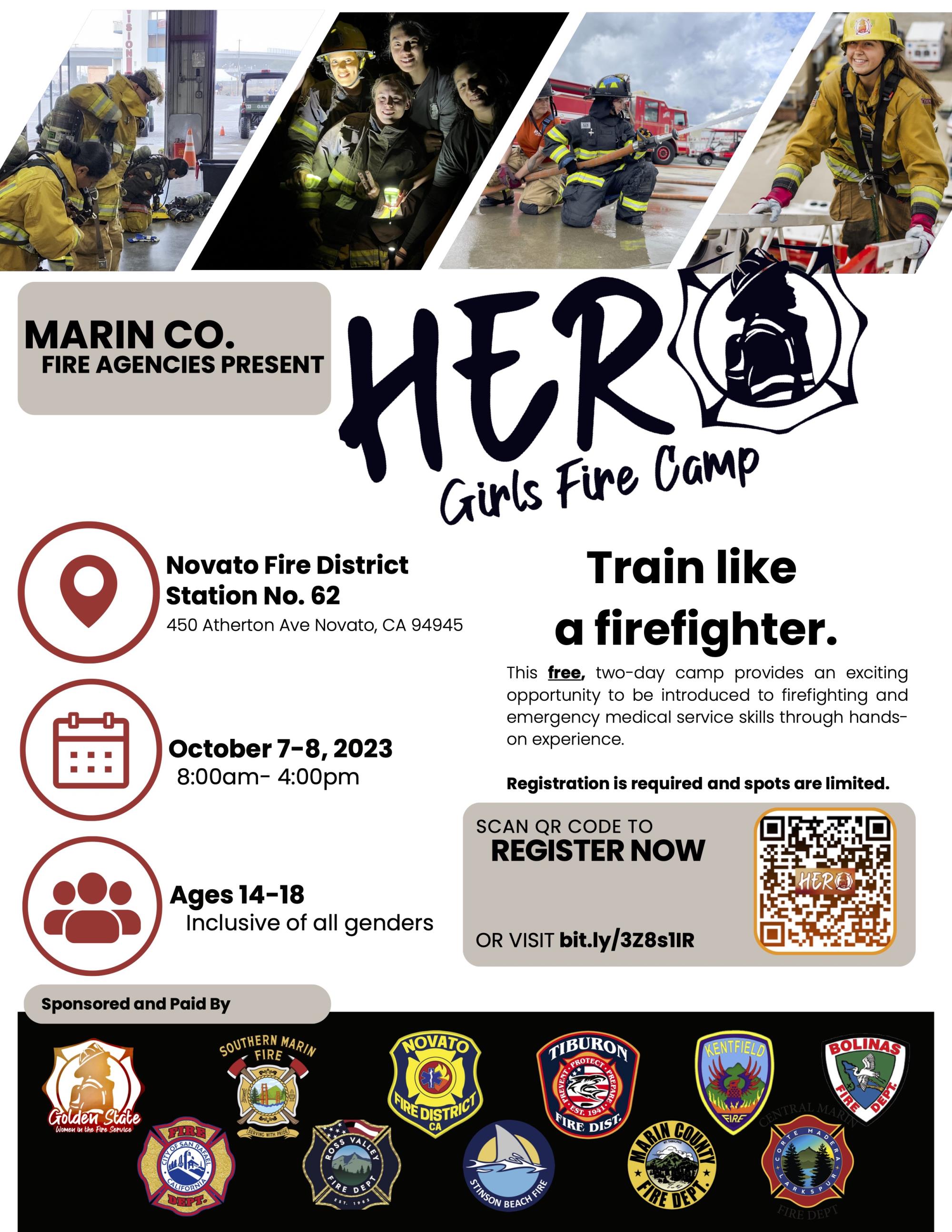 Girls Fire Camp 2023 - Registration Flyer image