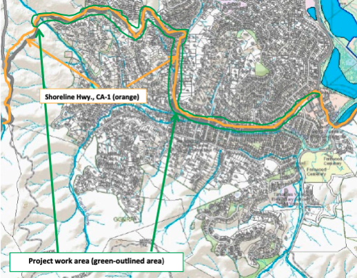 Shoreline HWY Fuel Break Project 2024 map image