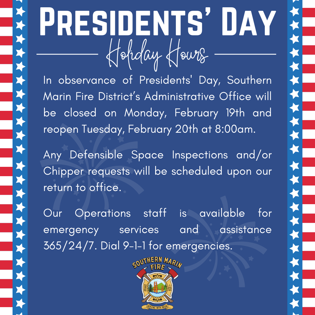 SMFD - Presidents' Day - Holiday Closure 2024 image