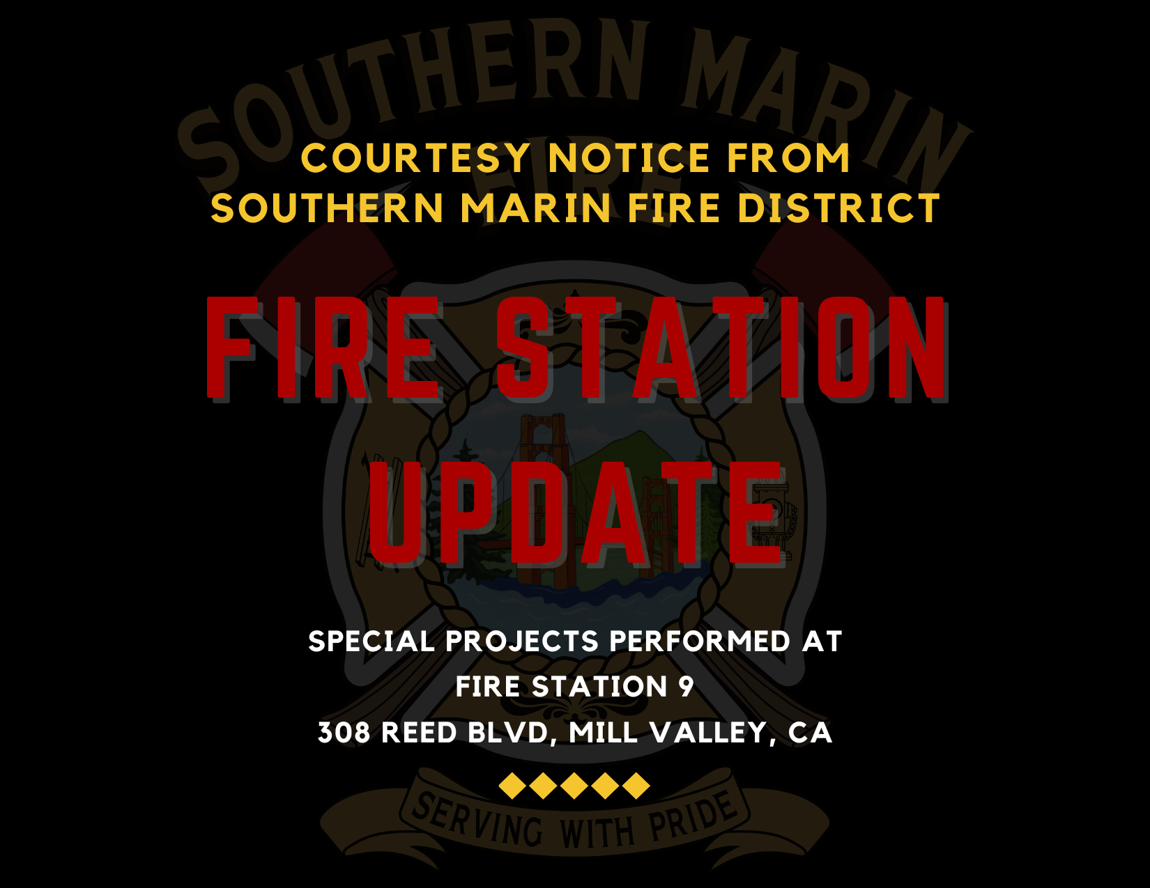 STATION 9 - COURTESY NOTICE FROM SMFD postcard 5.5x4.3