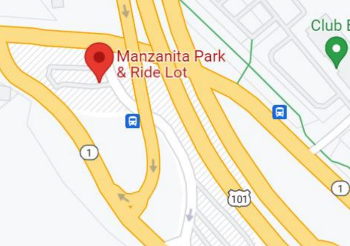 CALTRANS TRAFFIC ADVISORY - Lower half of Manzanita Park and Ride lot in Tam Valley closed due to projected high tides