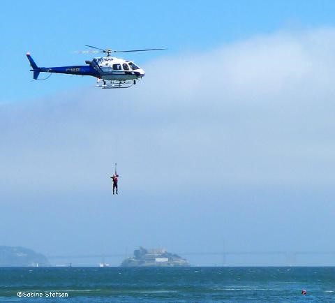 Helicopter dive team